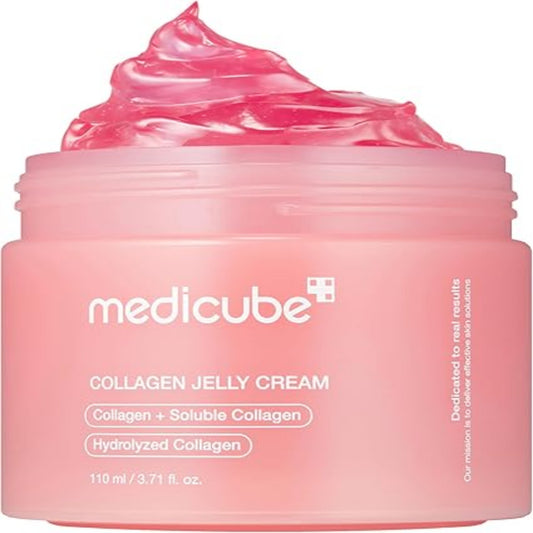 Pink jar of Medicube Collagen Jelly Cream 