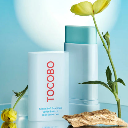 Tocobo skincare products with flowers 