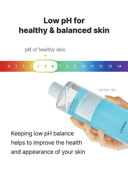 Agua limpiadora con niacinamida y pH bajo COSRX 400 ml