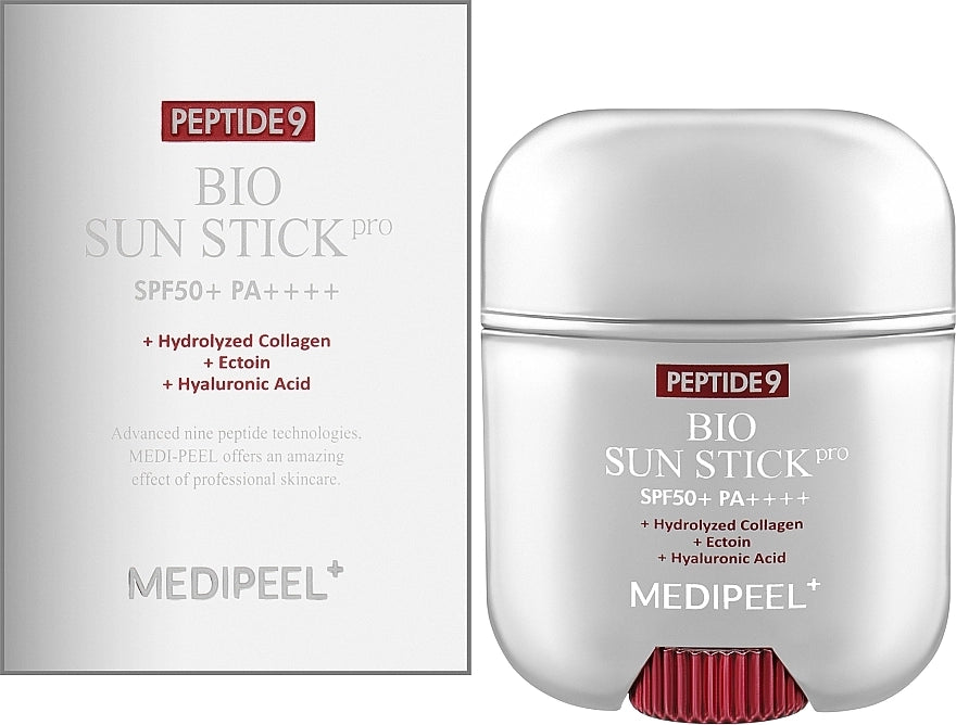 Medi-Peel - Protector solar en barra Bio Sun Stick Pro con 9 péptidos SPF50+ PA++++ - 19 g