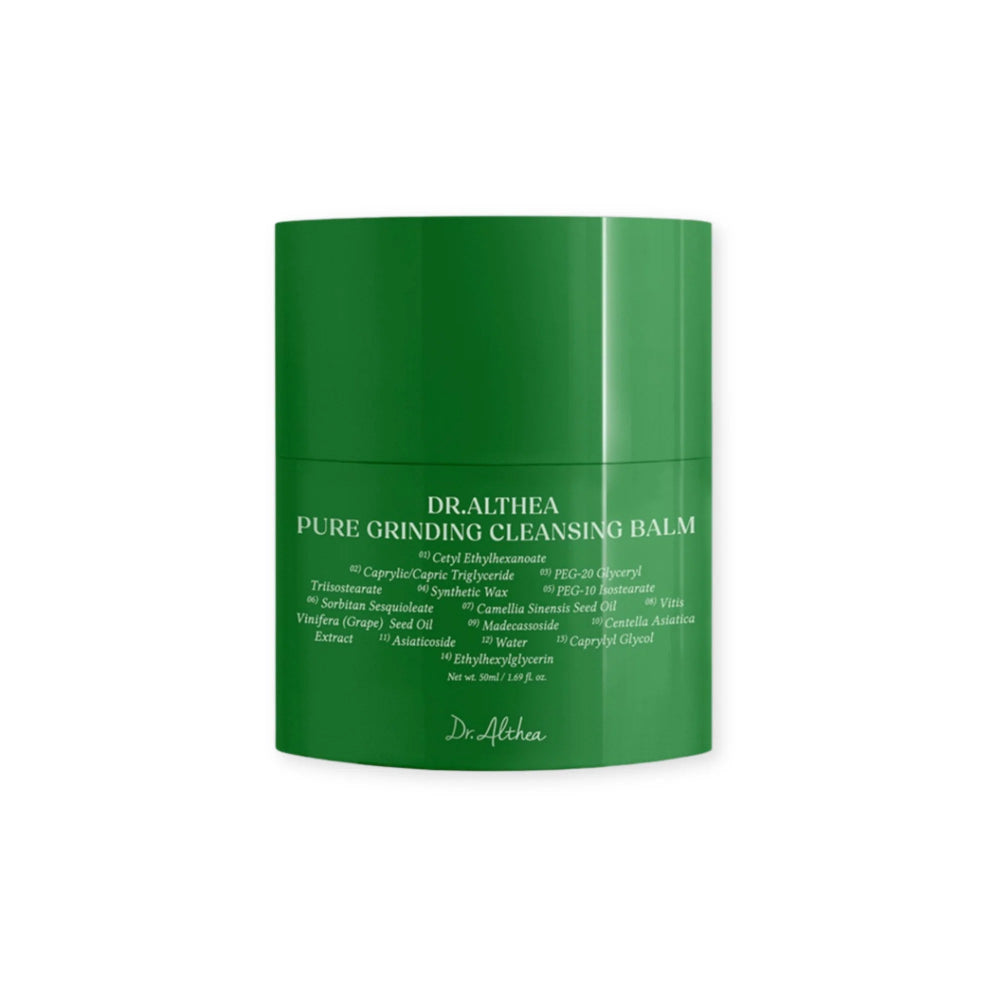 Green container of Dr. Athea Pure Grinding Cleansing Balm 