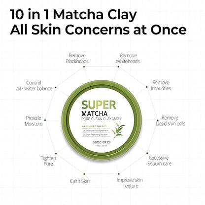 SOME by MI - Mascarilla de arcilla súper limpiadora de poros con matcha - 100 g