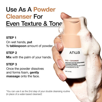 ANUA - Rice Enzyme Brightening Cleansing Powder - 40g
