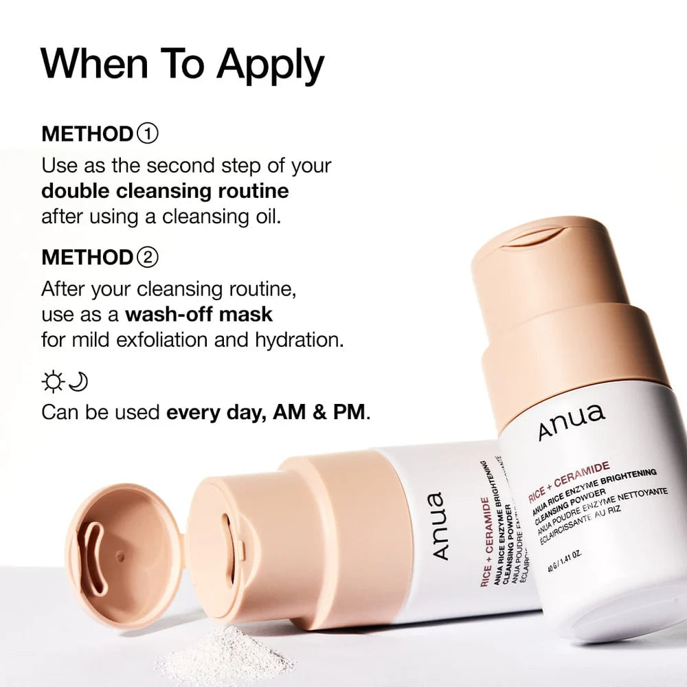 ANUA - Rice Enzyme Brightening Cleansing Powder - 40g