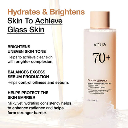 Anua - Rice 70 Glow Milky Toner Mini, 40ml